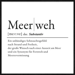 Best Gerahmtes Bild MEERWEH Holzbilder|Bilder