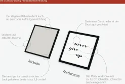 Outlet Gerahmtes Bild NEVER GIVE UP Holzbilder