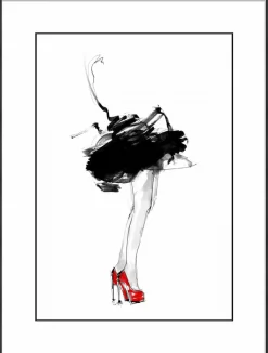 New Gerahmtes-Bild RED SHOES Holzbilder