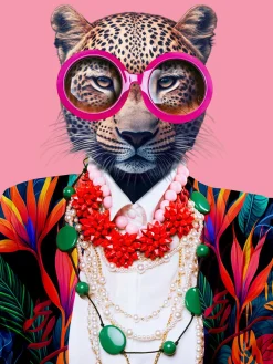 Sale Glasbild CAT WITH GLASSES II Glasbilder|Bilder