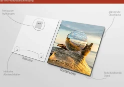 Discount Glasbild DROP ON WOOD Glasbilder