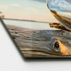 Hot Glasbild DROP ON WOOD Glasbilder