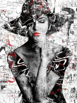 Glasbild 70´er SCHLAPPHUT Glasbilder