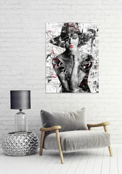 Glasbild 70´er SCHLAPPHUT Glasbilder