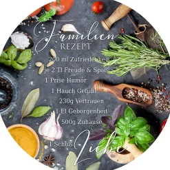 New Glasbild FAMILIENREZEPT Glasbilder|Bilder