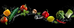 Online Glasbild FLYING VEGETABLES Glasbilder