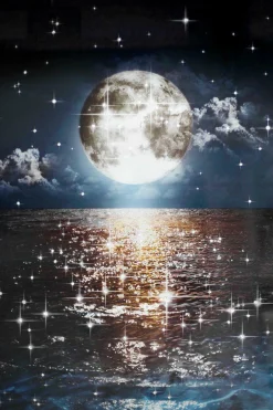 Hot Glasbild GLITZER MOND Glasbilder