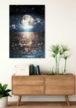 Hot Glasbild GLITZER MOND Glasbilder