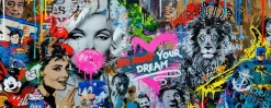New Glasbild GRAFFITI MARYLIN Glasbilder|Bilder