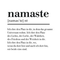 Hot Glasbild NAMASTE II Glasbilder