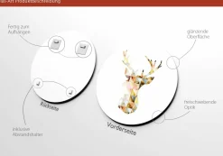 Sale Glasbild WATERCOLOURED DEER Glasbilder