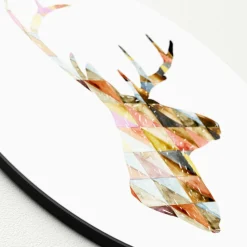 Online Glasbild WATERCOLOURED DEER I Glasbilder