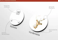 Online Glasbild WATERCOLOURED DEER I Glasbilder