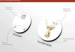 Online Glasbild WATERCOLOURED DEER Glasbilder