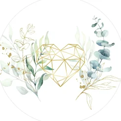 New Glasbild WATERCOLOURED LEAVES Glasbilder