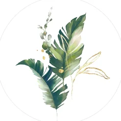 Best Glasbild WATERCOLOURED PALM Glasbilder