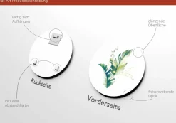 Best Glasbild WATERCOLOURED PALM Glasbilder