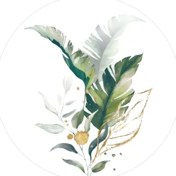 Discount Glasbild WATERCOLOURED PALM Glasbilder