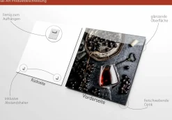 Online Glasbild WEIN UND TRAUBEN Glasbilder