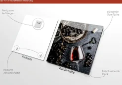 Online Glasbild WEIN UND TRAUBEN Glasbilder