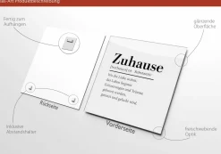 New Glasbild ZUHAUSE II Glasbilder