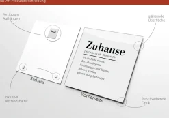 New Glasbild ZUHAUSE II Glasbilder