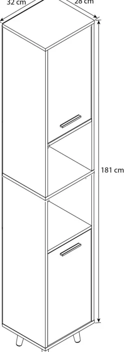 Discount Hochschrank LANDOS Hochschränke|Bad-Hochschränke