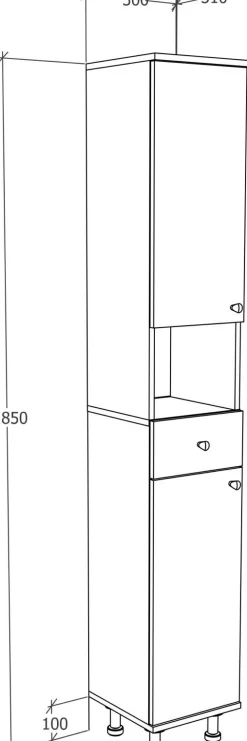 Online Hochschrank NILOSI Hochschränke|Bad-Hochschränke