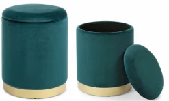 Outlet Hocker POLINA 2er Set Hocker & Sitzwürfel|Hocker