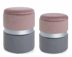 Discount Hocker POLINA 2er Set Hocker & Sitzwürfel|Hocker