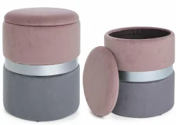 Discount Hocker POLINA 2er Set Hocker & Sitzwürfel|Hocker