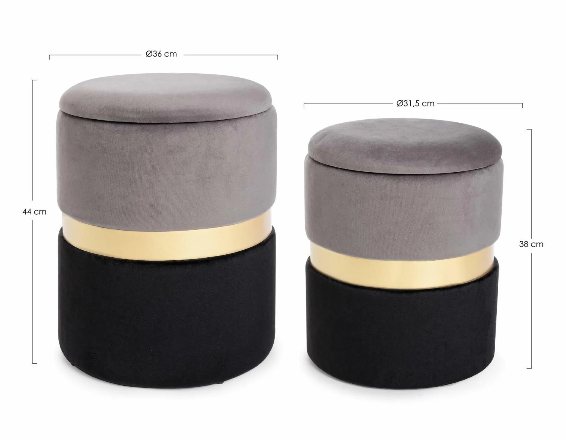 Sale Hocker POLINA 2er Set Hocker & Sitzwürfel|Hocker