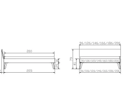 Outlet Holzbett ANCONA Betten|Holzbetten