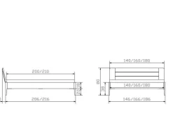 Outlet Holzbett BUSSETO Betten|Holzbetten