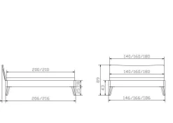 Outlet Holzbett CALUSO Holzbetten