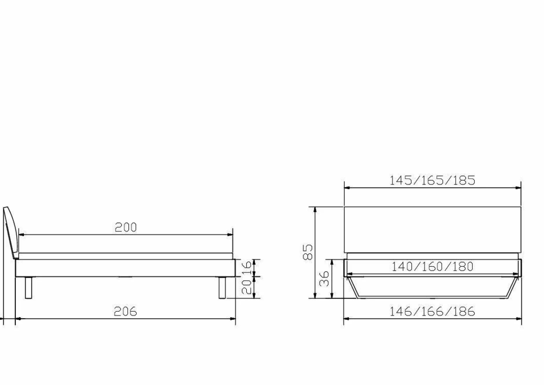 Holzbett CLYO Betten|Holzbetten
