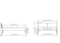Hot Holzbett FABRO Holzbetten