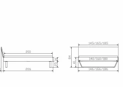 Discount Holzbett GLEVA Betten|Holzbetten