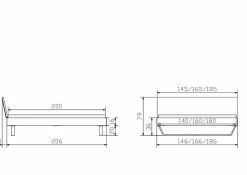 New Holzbett GLEVA Betten|Holzbetten