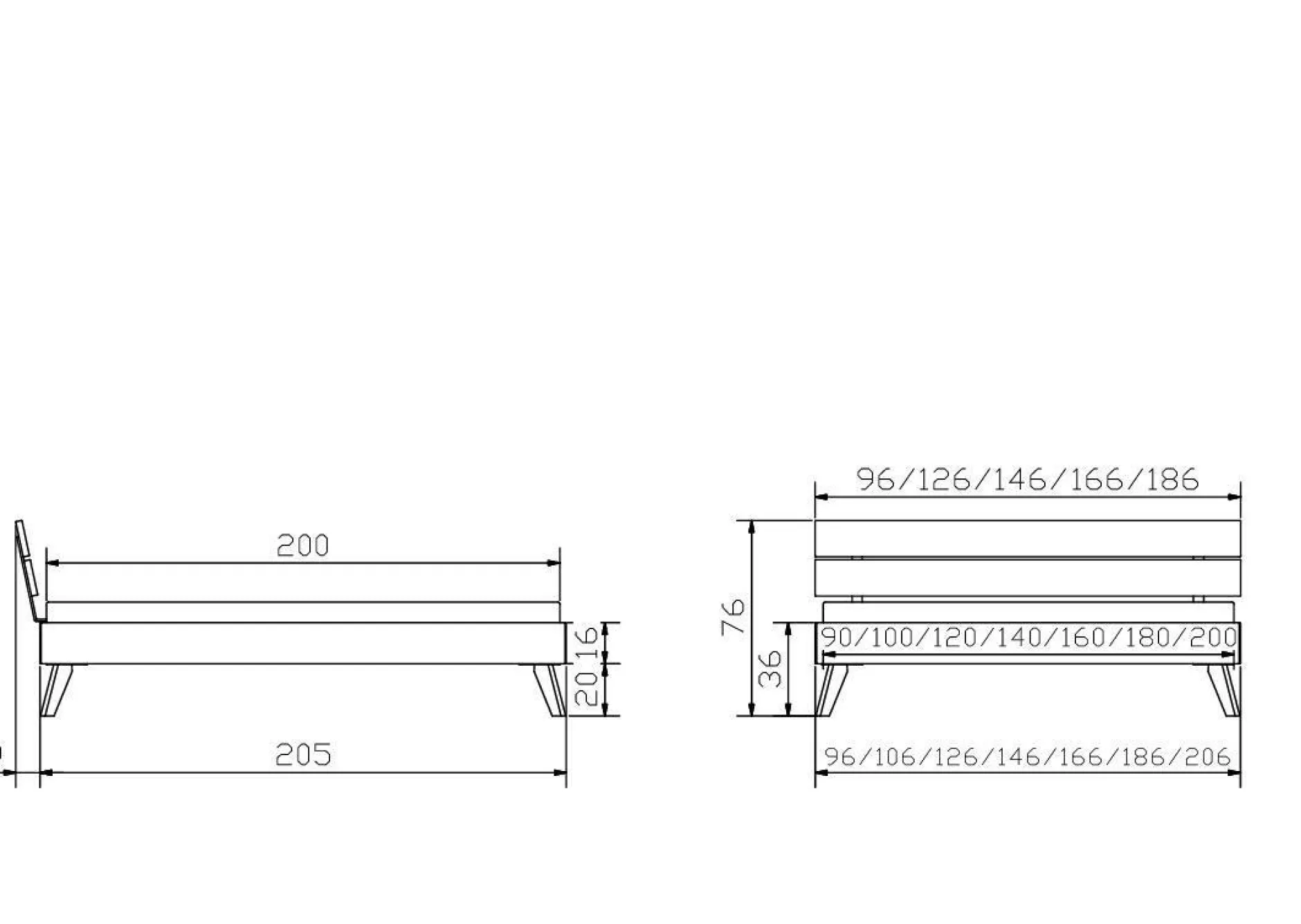 Best Holzbett ORTONA Betten|Holzbetten
