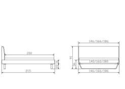 Outlet Holzbett PIETRO Holzbetten