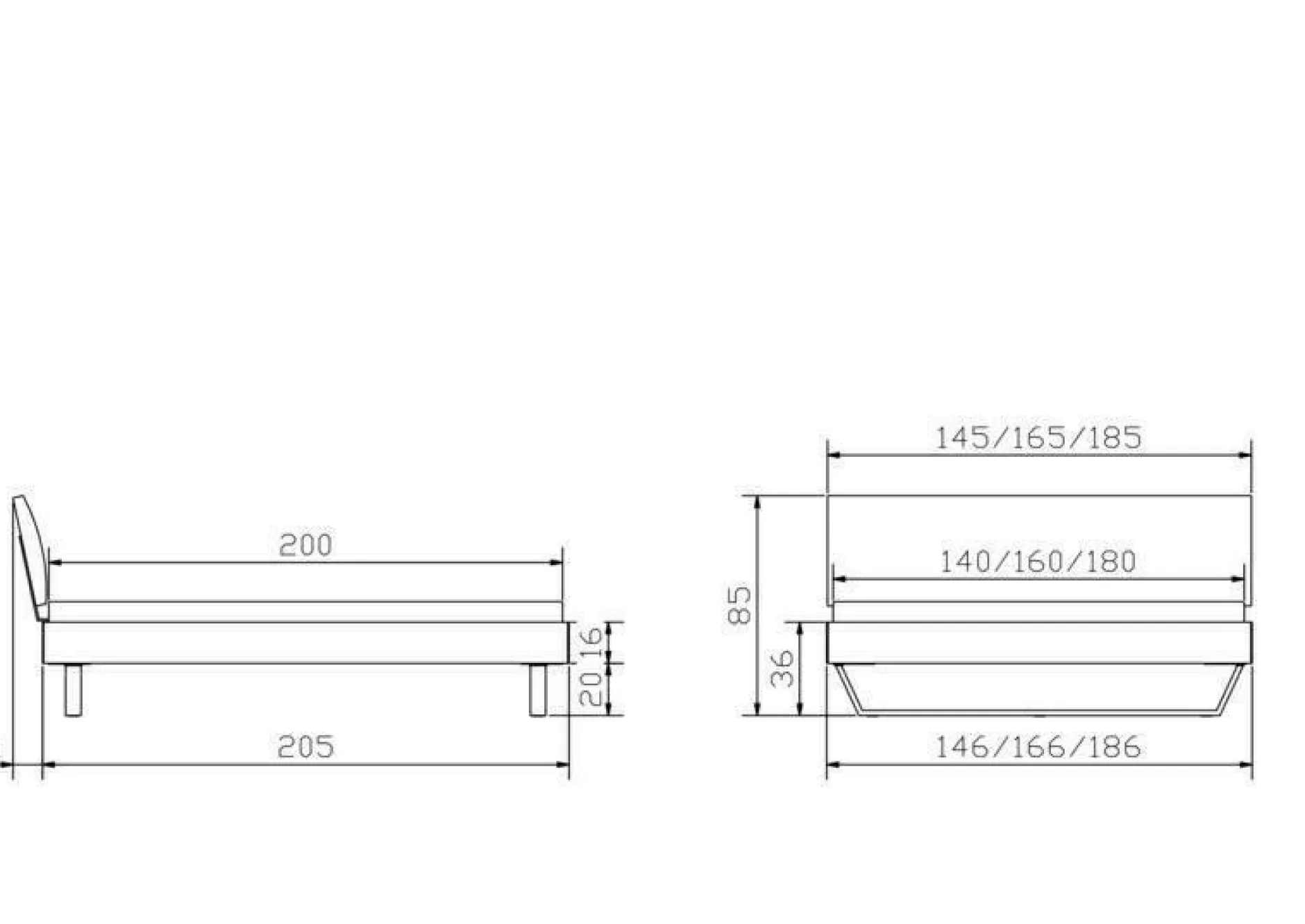 New Holzbett SARIANO Holzbetten