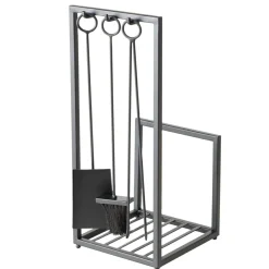 New Kaminholzregal-Set NIKOLA Dekoration