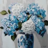 New Keilrahmenbild BLAUE HORTENSIE Keilrahmenbilder