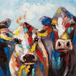 Outlet Keilrahmenbild BUNTE KÜHE Keilrahmenbilder|Bilder