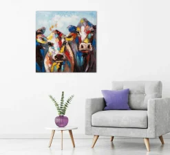 Outlet Keilrahmenbild BUNTE KÜHE Keilrahmenbilder|Bilder