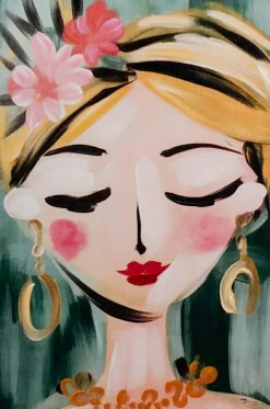 New Keilrahmenbild FLOWER GIRL Keilrahmenbilder