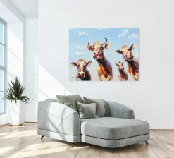 Hot Keilrahmenbild LUSTIGE KÜHE Keilrahmenbilder|Kunstdrucke