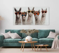 New Keilrahmenbild TRENDIGE LAMAS Keilrahmenbilder|Originalbilder