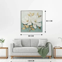 Sale Keilrahmenbild WHITE FLOWERS Keilrahmenbilder